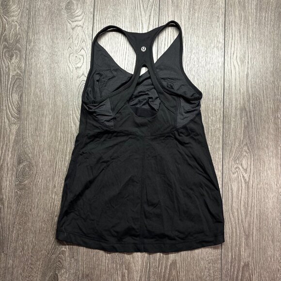 Lululemon Get Fit Black Strap Back Tank Top Medium Gym - Picture 3 of 7